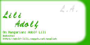 lili adolf business card